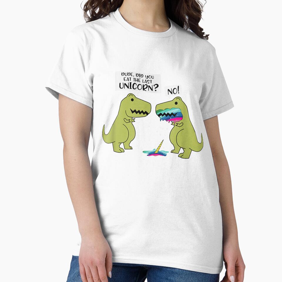 Funny Did You Eat The Last Unicorn Dinosaur Short Sleeve T-Shirt by animal-x1