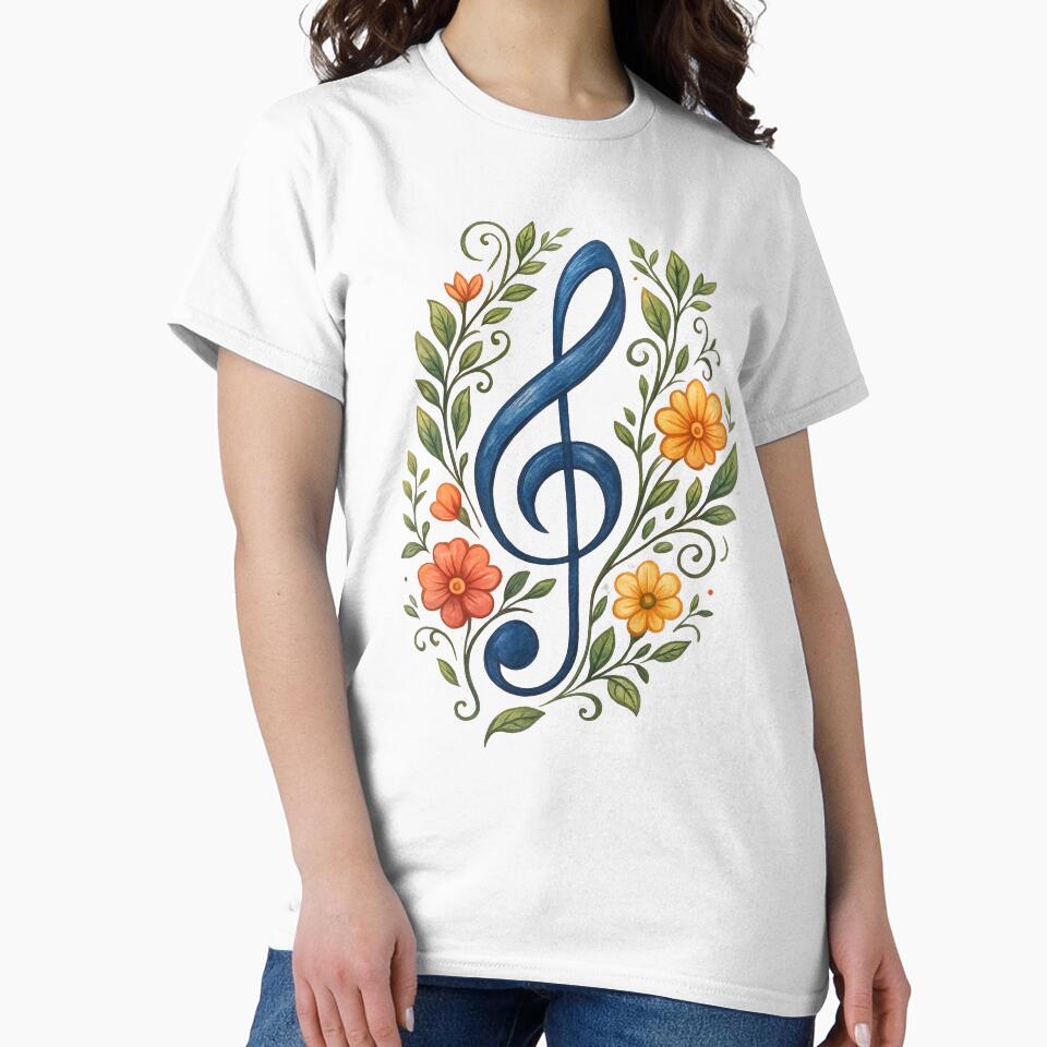 treble clef floral by Sn1ver