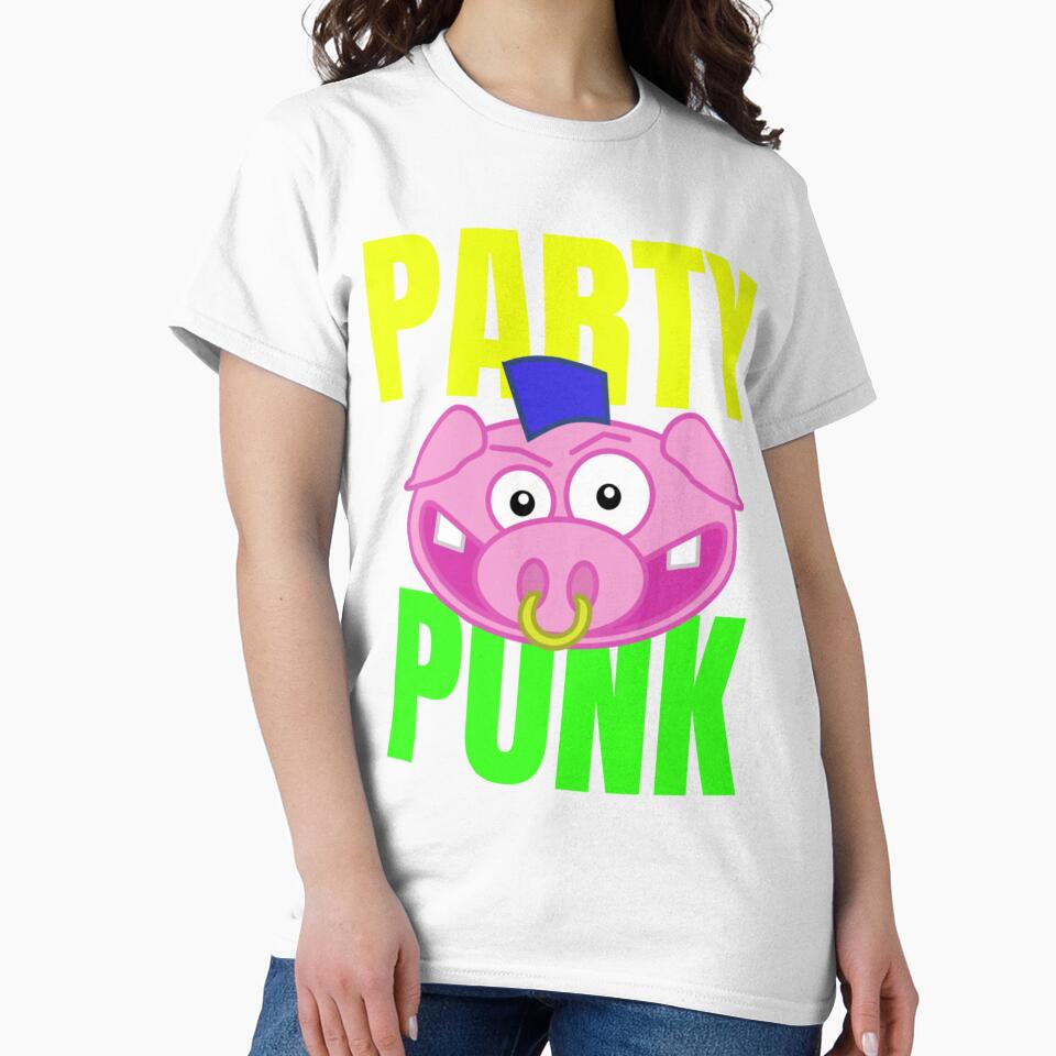 Party Punk - Piggy Good Long Sleeve T-Shirt by RobertJayce