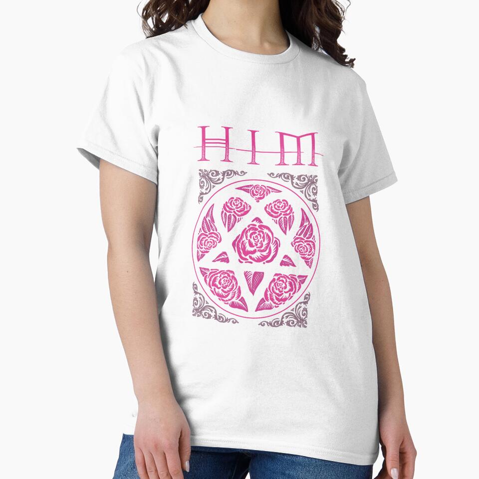 Heartagram Him Band Tee Heartagram Tee Pink Him Band Logo by fredricksonsx