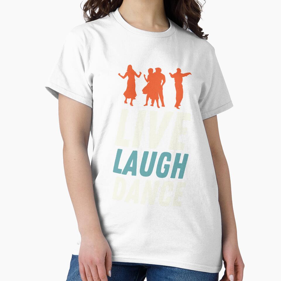 Live Laugh Dance - Short Motivational Saying | Colorful Stylish Dance Typography by Delandor