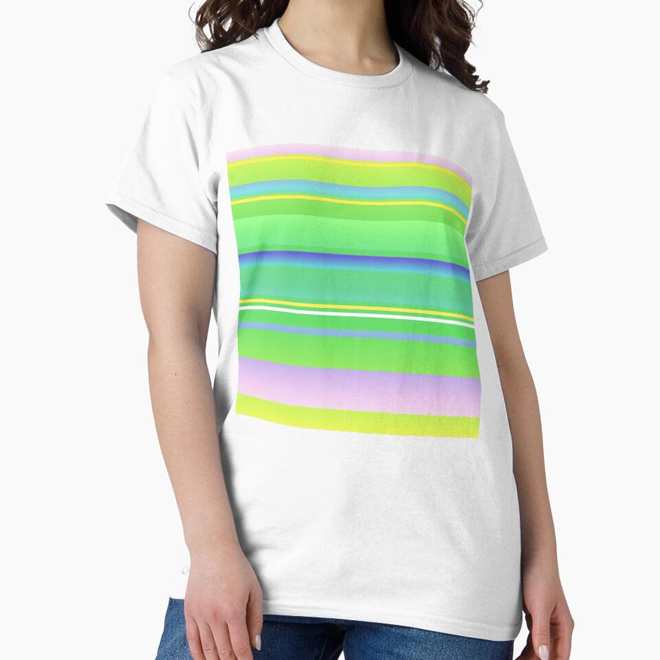 Green artsy striped | Green artistic line pattern by lausn