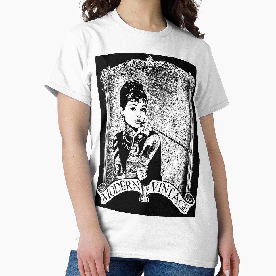 Audre Hepburn "Punked" Modern Vintage Design by Milllerboy