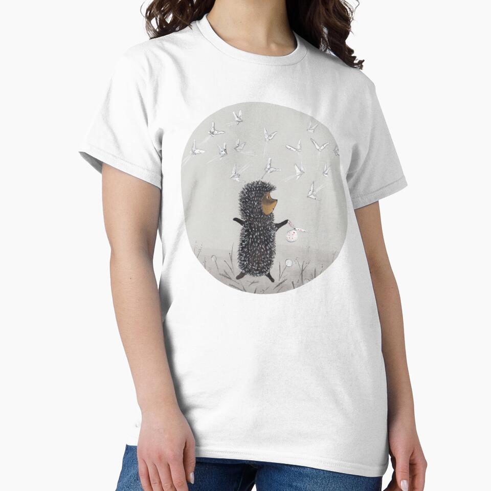 Nursery art - Hedgehog in the Fog fly like butterflies by Marikohandemade