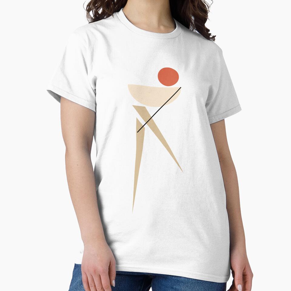 Minimal Geometric Figure – Abstract Bauhaus Style Art by Veluno Art