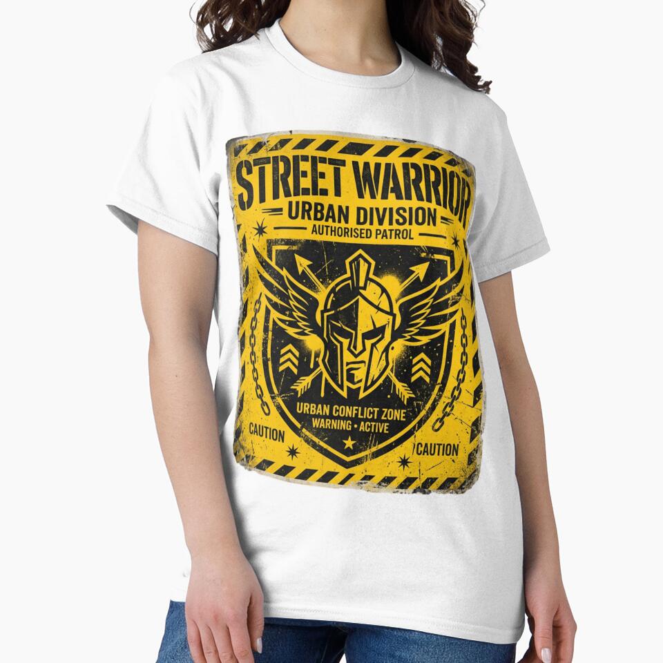 Street Warrior T-Shirt – Urban Streetwear Graphic Tee – Minimal Football Terrace Style by Street Warrior Clothing