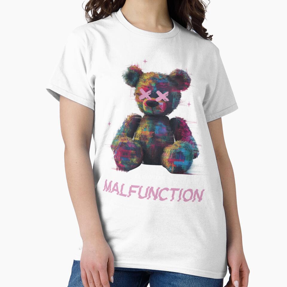 Teddy Tech Malfunction Cyber Glitch Streetwear Graphic by VantaStudios05