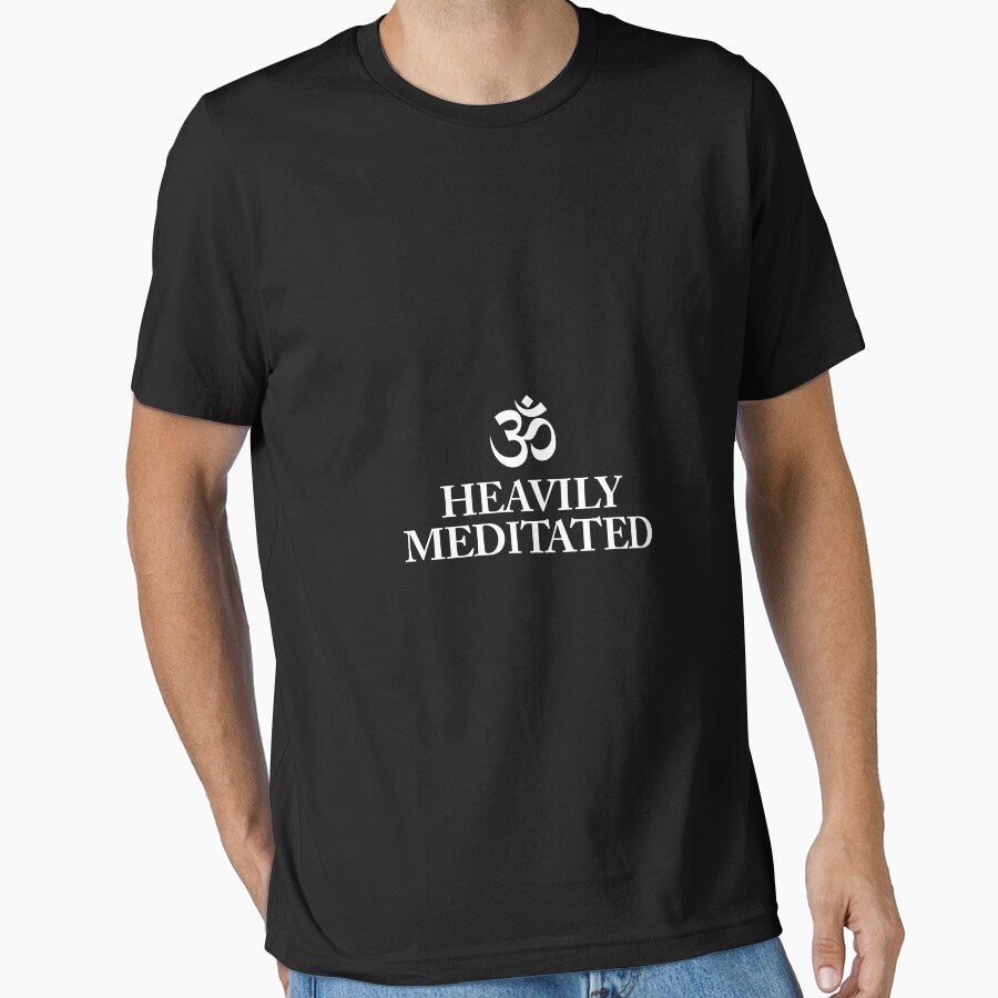 Heavily Meditated Shirt Funny Meditation Gift for Zen Yogis Long Sleeve T-Shirt by merystowe1