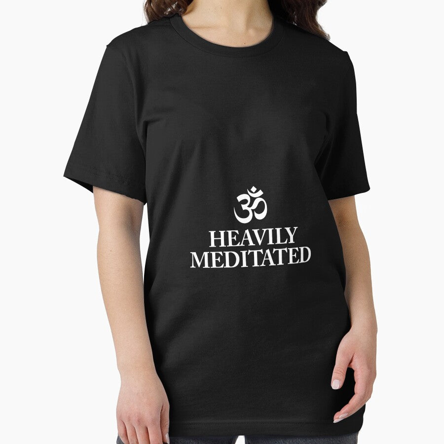 Heavily Meditated Shirt Funny Meditation Gift for Zen Yogis Long Sleeve T-Shirt by merystowe1