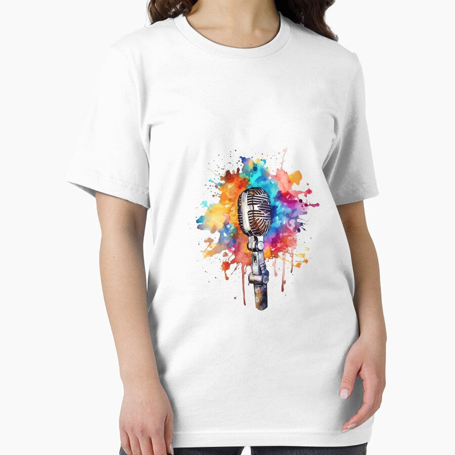 Microphone Singer in Vibrant Graffiti Art by NegarinFashions
