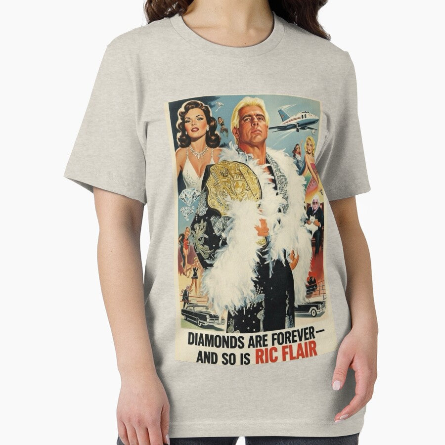 Flair Diamonds Are Forever Parody Poster – Nature Boy Wrestling Legend Vintage Style Art by The Irish Whip