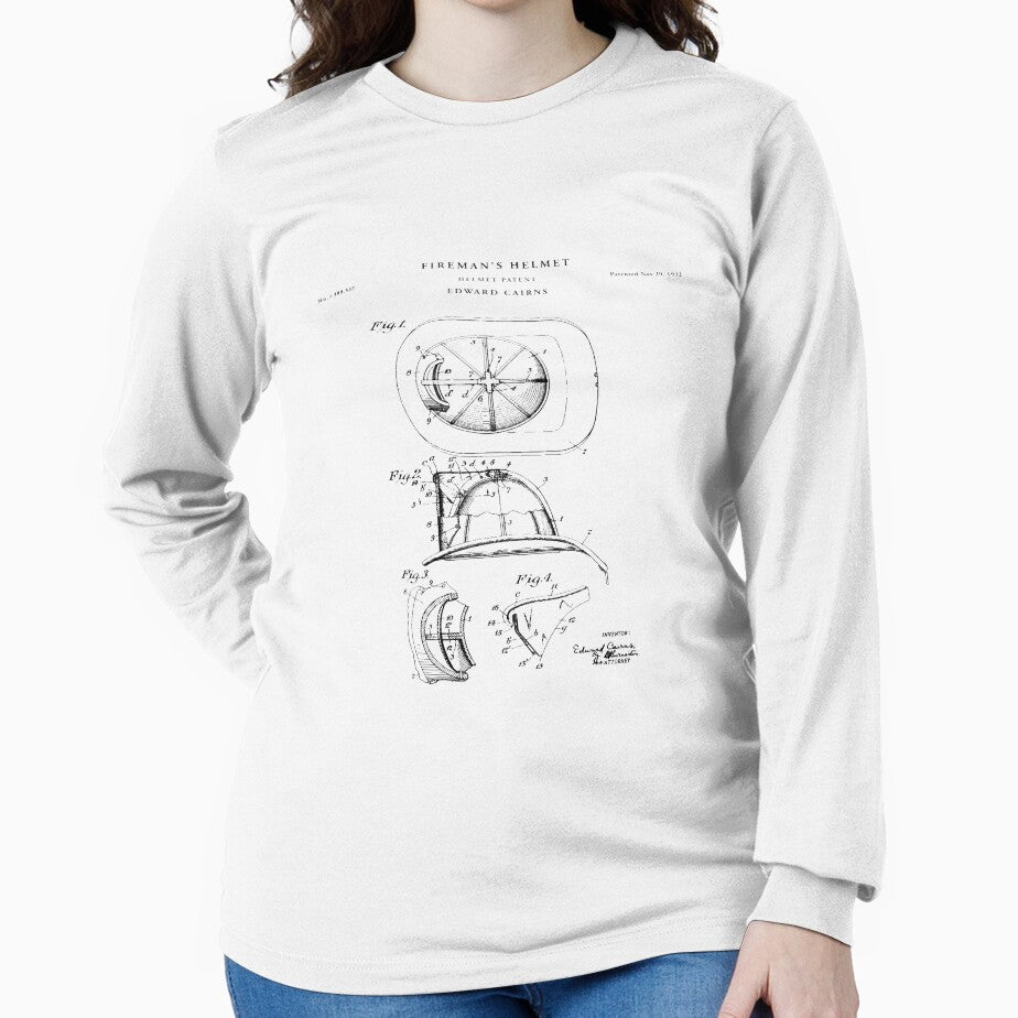 Fireman Patent Drawing Blueprint Slim Fit by ShanonWilburn