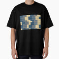 Triplay Blues-CHECKS AND SQUARES ozcushionstoo by ozcushionstoo