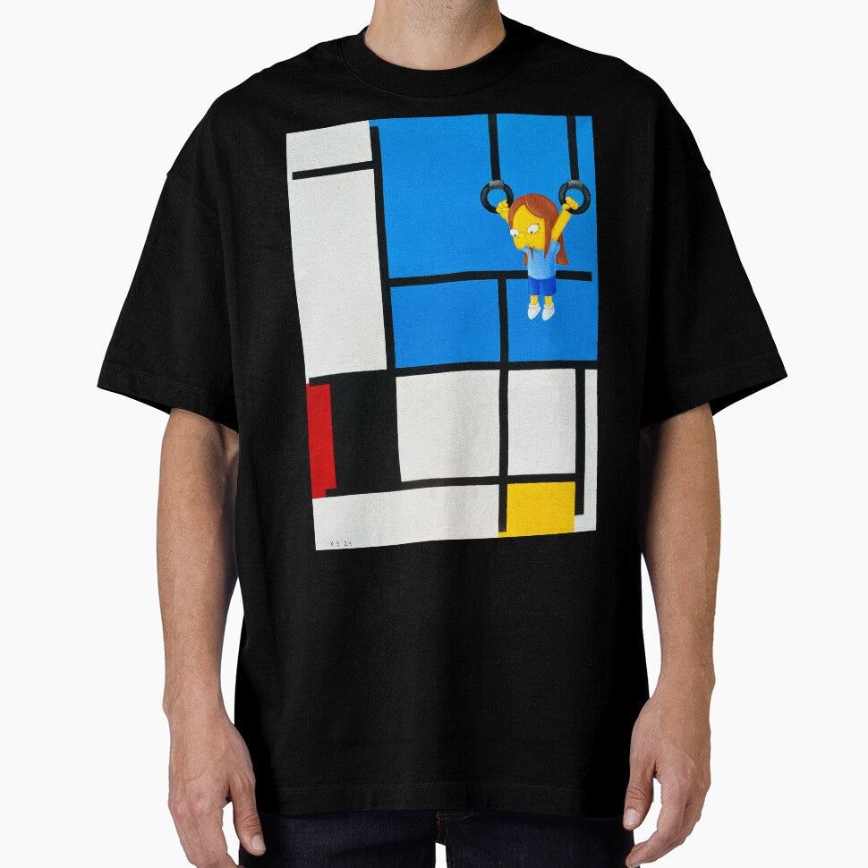 Fine Art Simpsons - I'd Like to Get Down Now (with Apologies to Piet Mondrian) by fineartsimpsons