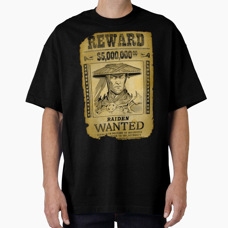 Raiden Wanted Poster Retro Mortal Kombat Gaming Art by Back2Collage