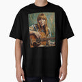 The Laurel Canyon Muse – Joni Mitchell Expressive Oil Portrait by Art's Diner