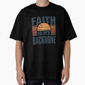 Faith Is My Backbone Christian Faith Quote T-Shirt for Strong Believers and Jesus Followers by pngfaithstudio