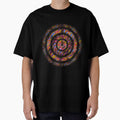 red blue and gold concentric zigzag wave patterns by mister-john