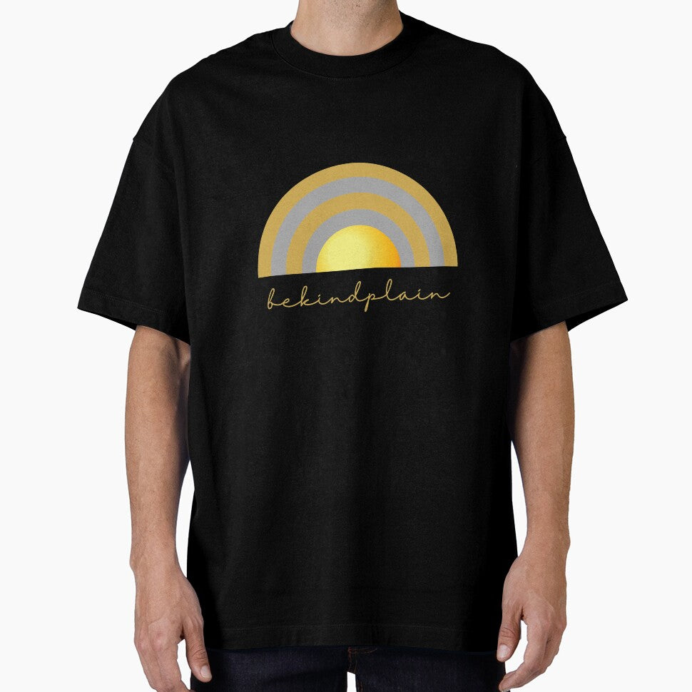 Be kind plain Rainbow Gold,  Rainbow, Be kind plain by DIYArtprinting