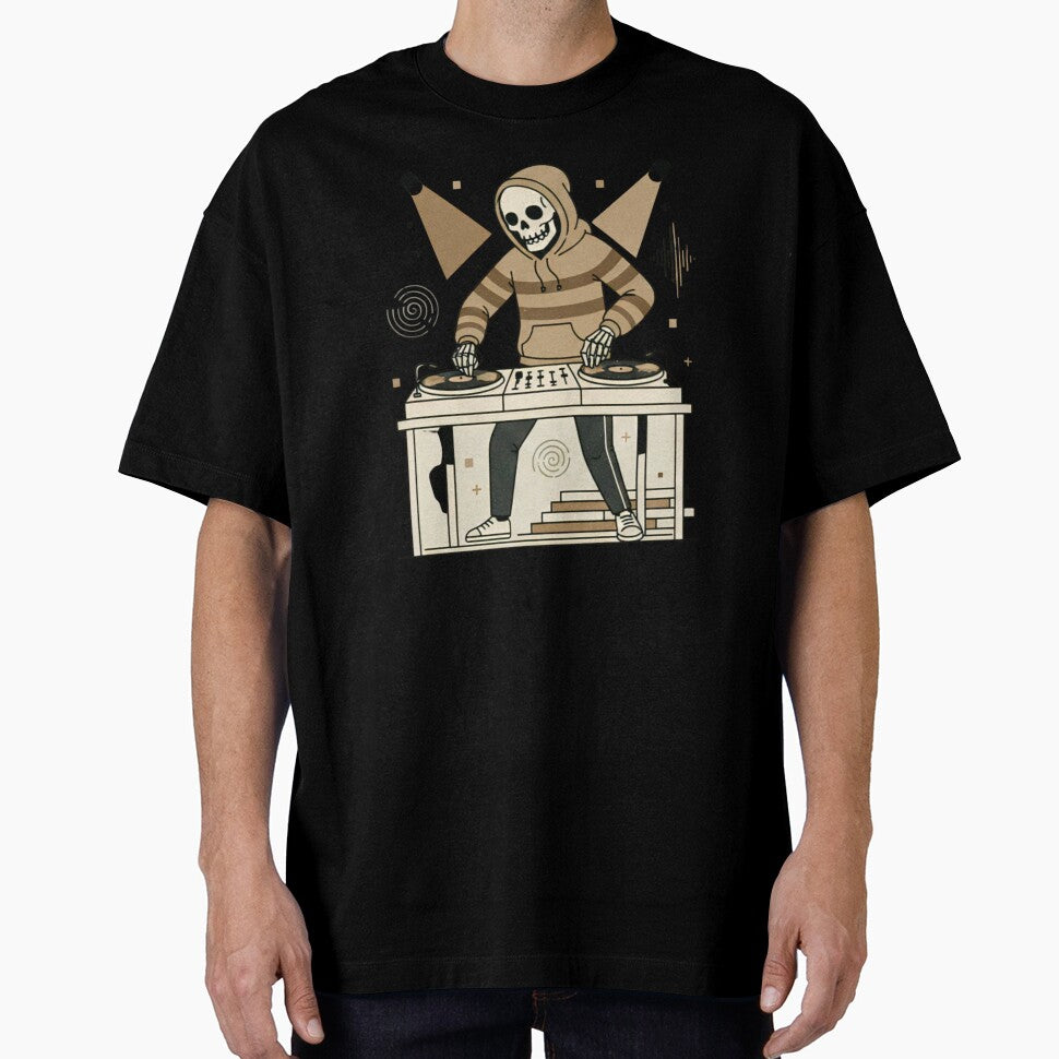 DJ | Minimalist Skeleton Streetwear Art by DEADLINE.