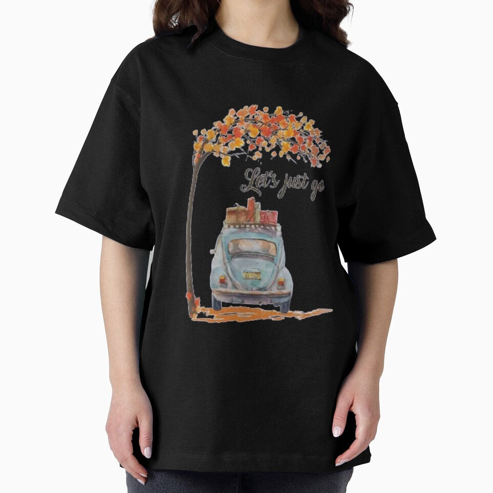 Letter & Car Print T-Shirt, Crew Neck Short Sleeve T-Shirt, Casual Every Day Tops, Women's Clothing by Do-It-Over