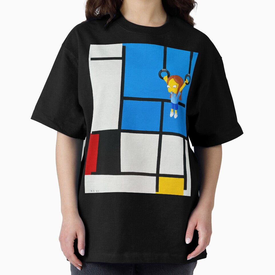 Fine Art Simpsons - I'd Like to Get Down Now (with Apologies to Piet Mondrian) by fineartsimpsons