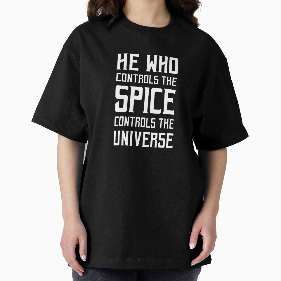 Dune - He who controls the Spice controls the universe (White) - by Printerially