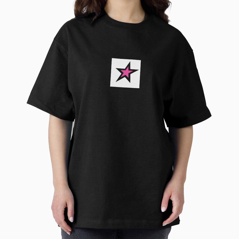 Pink + black star design by abbiejem