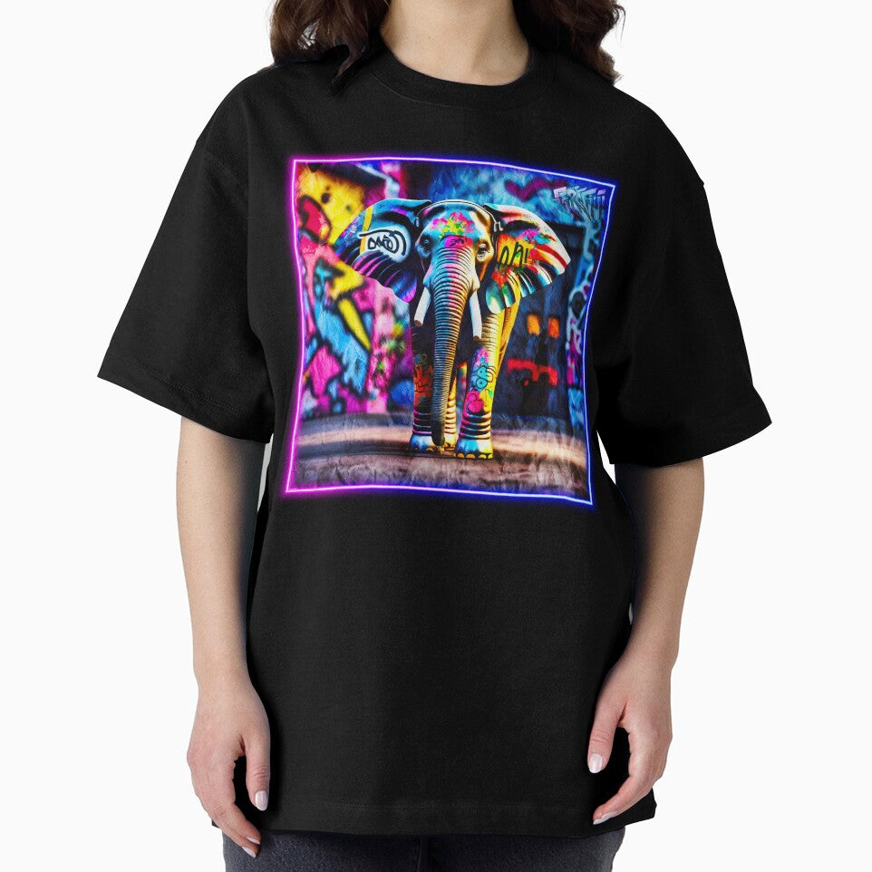 Graffiti style elephant by Drone-tees