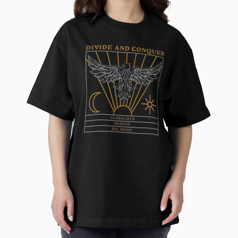 embroidery style divide and conquer emblem art by hayrpictures