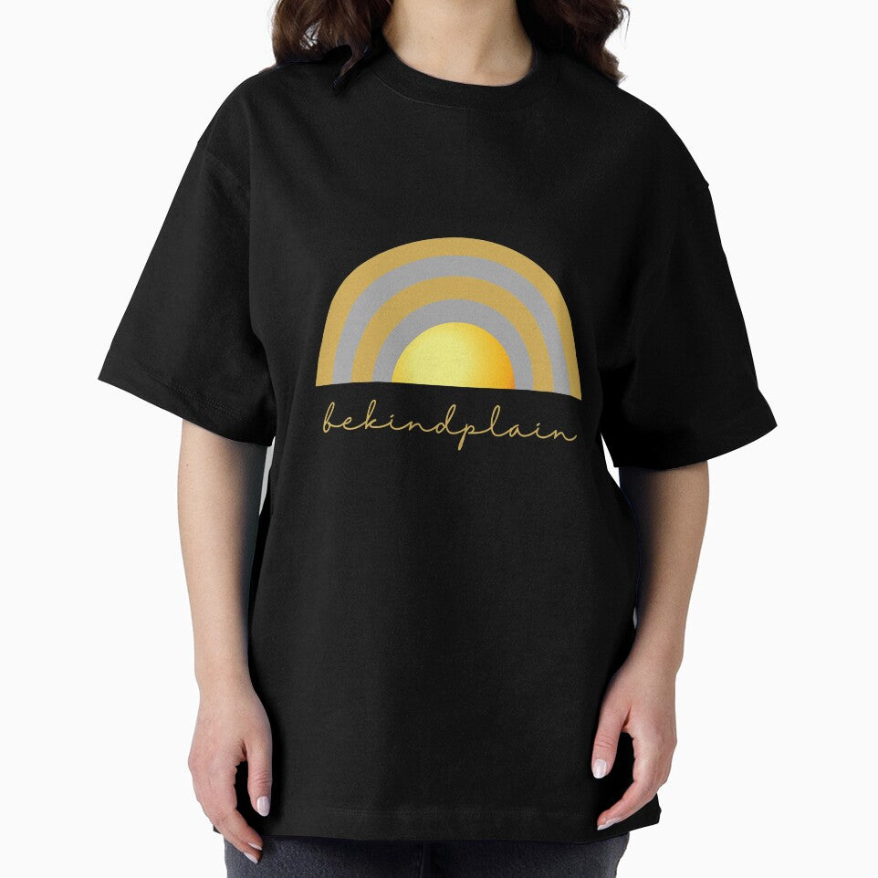 Be kind plain Rainbow Gold,  Rainbow, Be kind plain by DIYArtprinting
