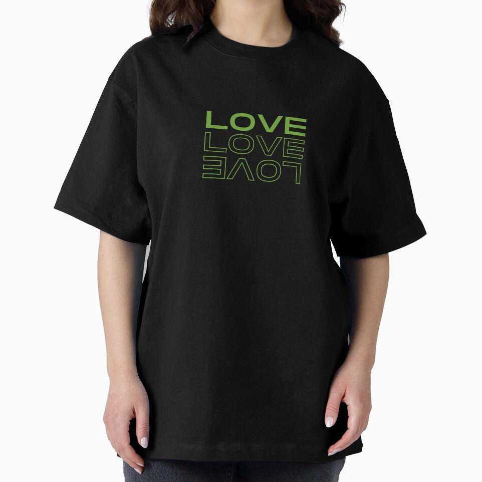 Up side down LOVE in green black and white by PHAMARTIST