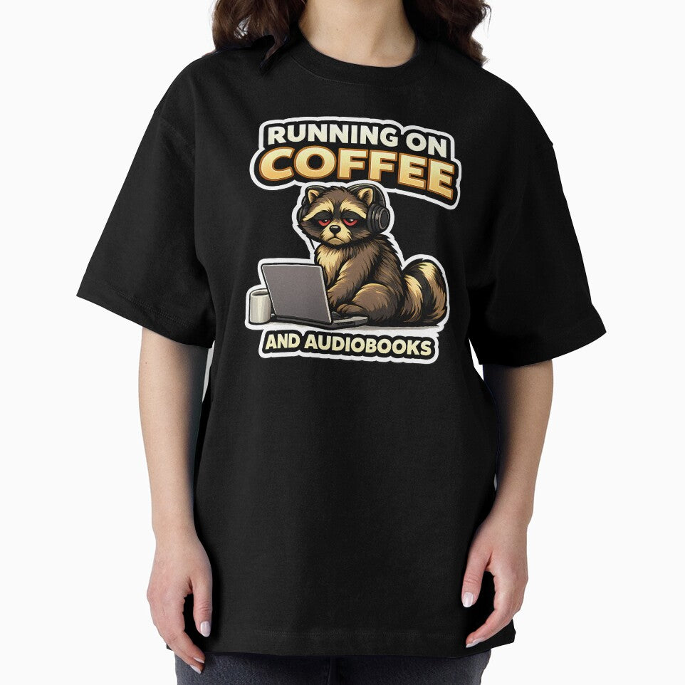 RUNNING ON COFFEE AND AUDIOBOOKS by clockedoutwearshop
