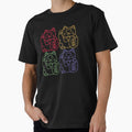 Maneki neko Japanese lucky cat in 4 colors by hanabiprints