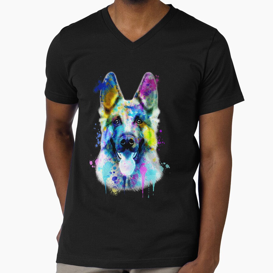 German Shepherd Watercolor, Watercolor Dog print, German ShepherdPortrait, German Shepherd Painting by RomanDigitalArt