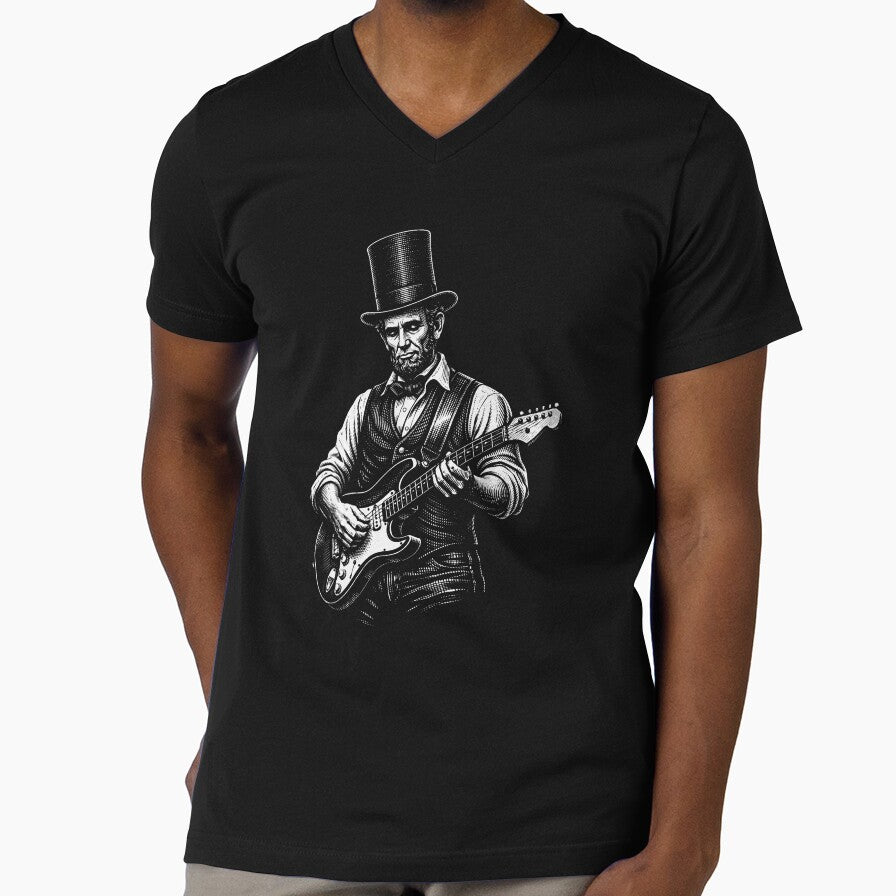 abraham lincoln playing guitar by Kladhadredo