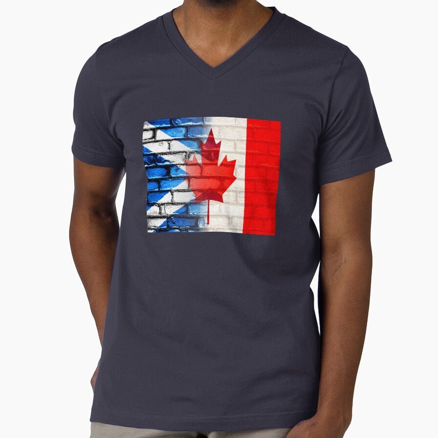 Scottish Canadian Flag Fusion T-Shirt | Scotland Canada Heritage Gift by Loom on the Loch