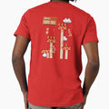 Super Mario Bros Old School Fire Away Mario Distressed Jump by FifthSun