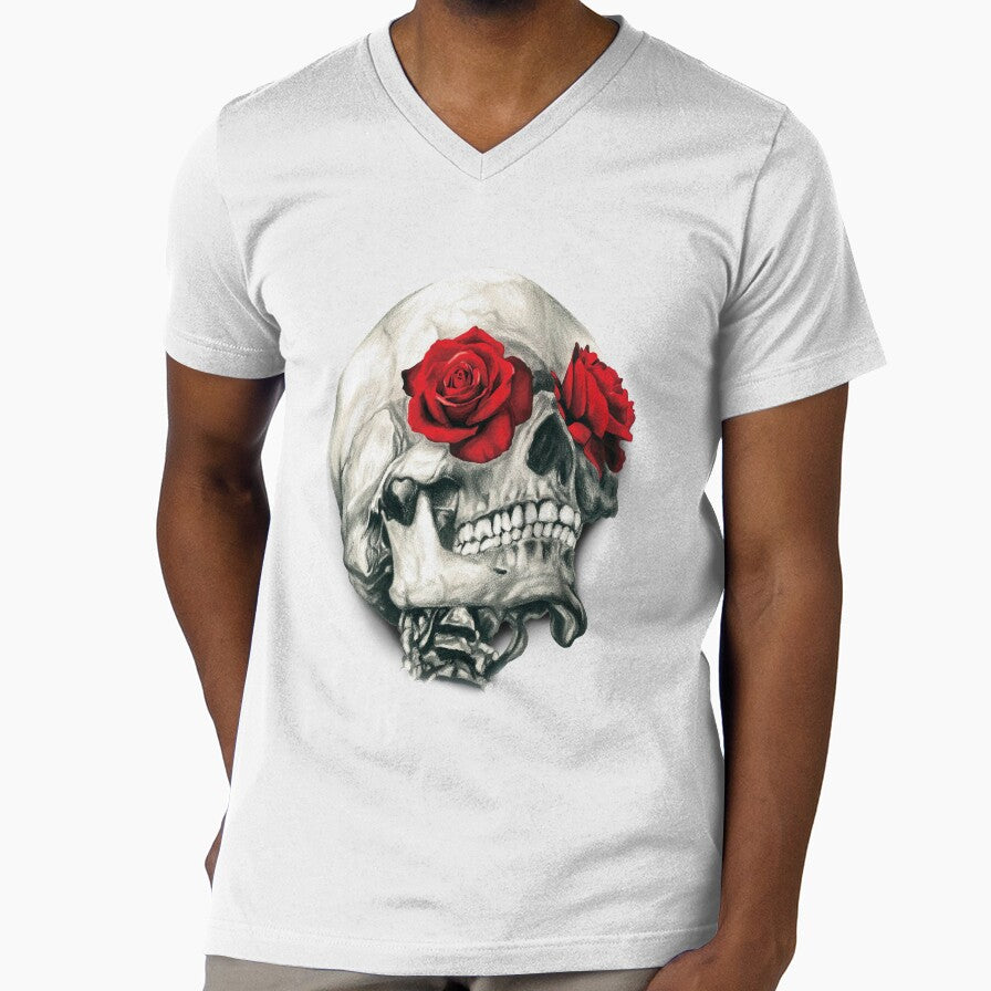 Rose Eye Skull by Jessica Bone