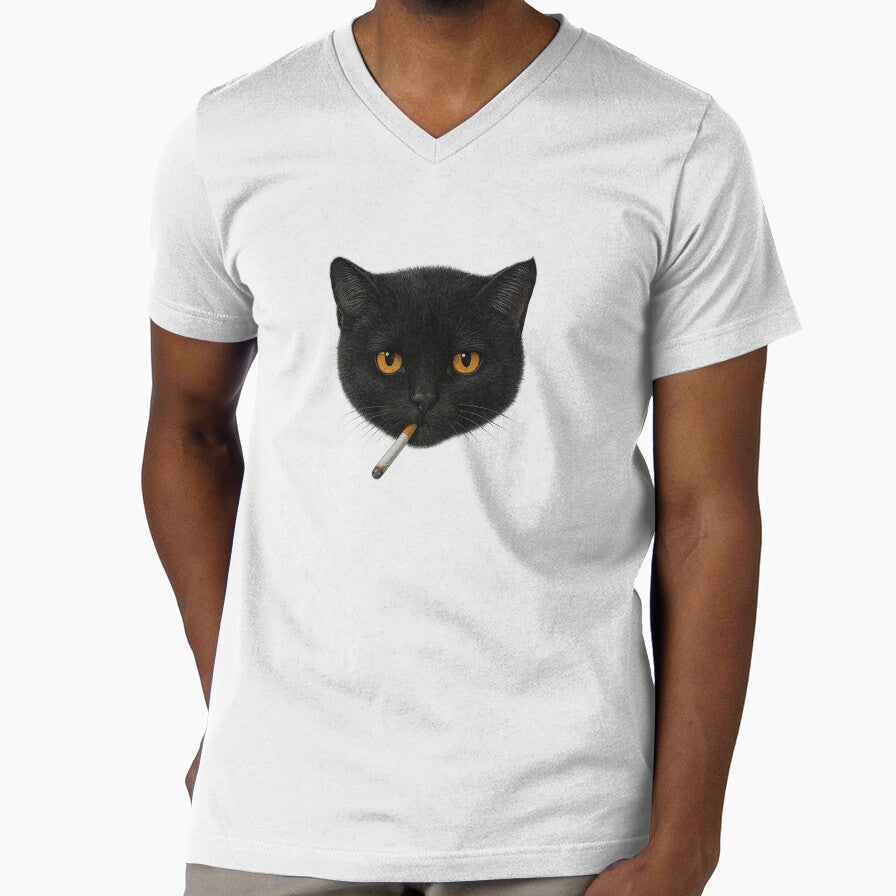 Smoking Cat Y2K, Vintage Black Cat for Men Women, Edgy Retro 90s Grunge, Aesthetic by toongstudio