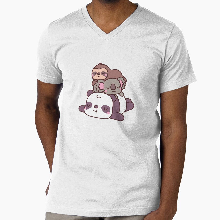 Cute Chilling Panda, Koala and Sloth by rustydoodle
