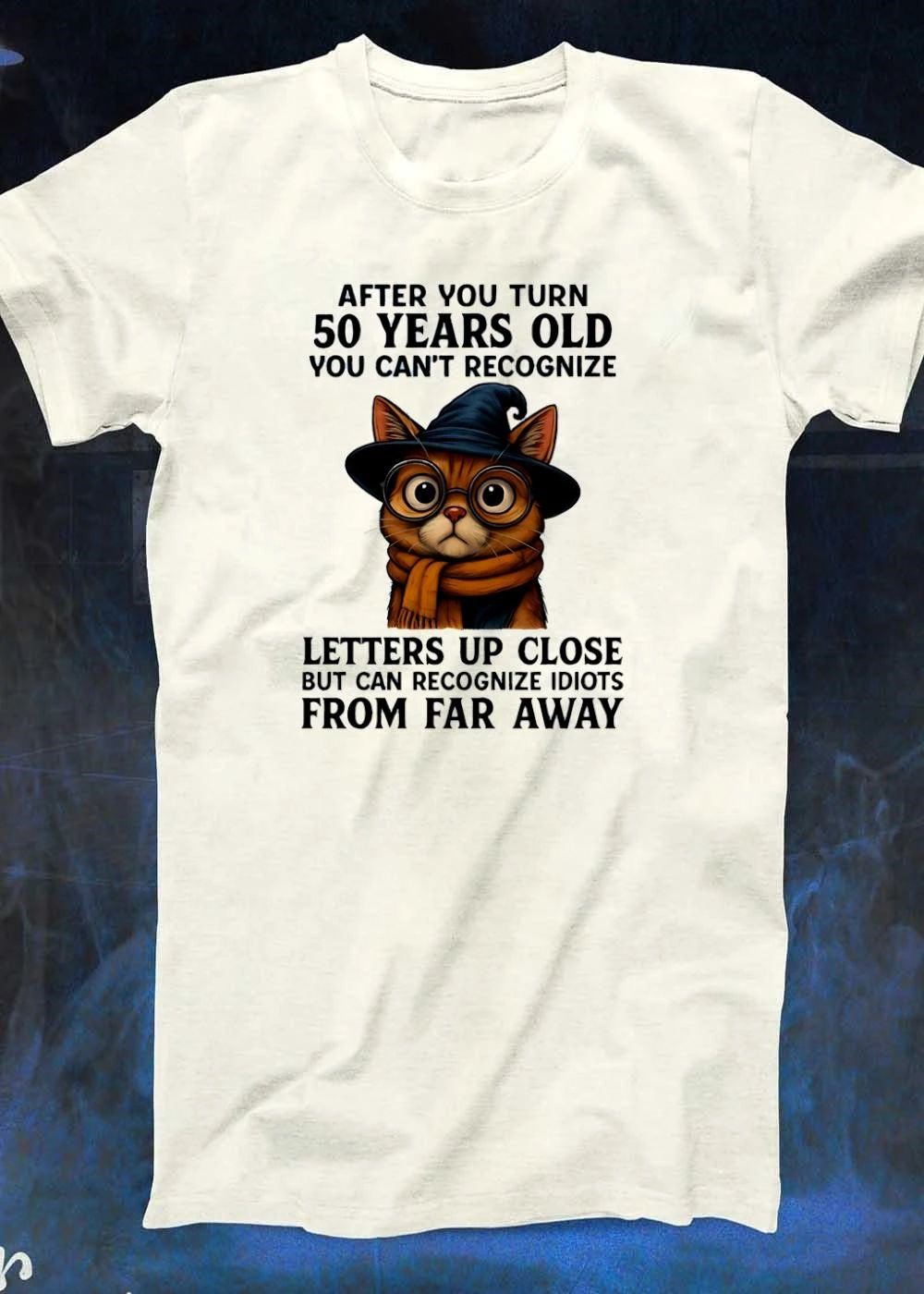 After You Turn 50 Years Old Cat Wearing Glasses shirt