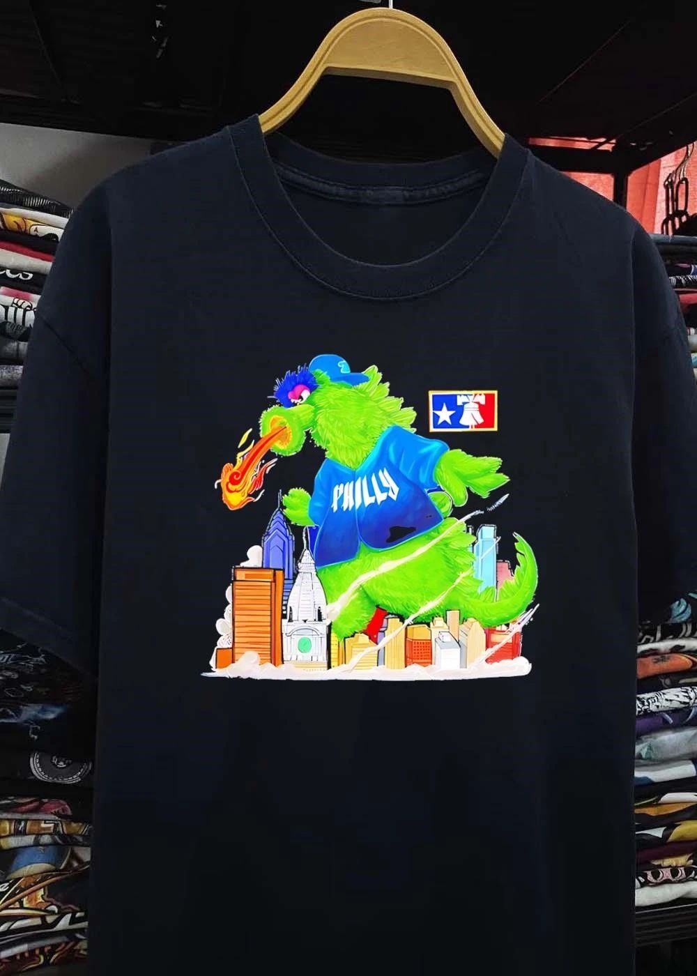 Philadelphia Phillies Phanatic mascot X Godzilla shirt