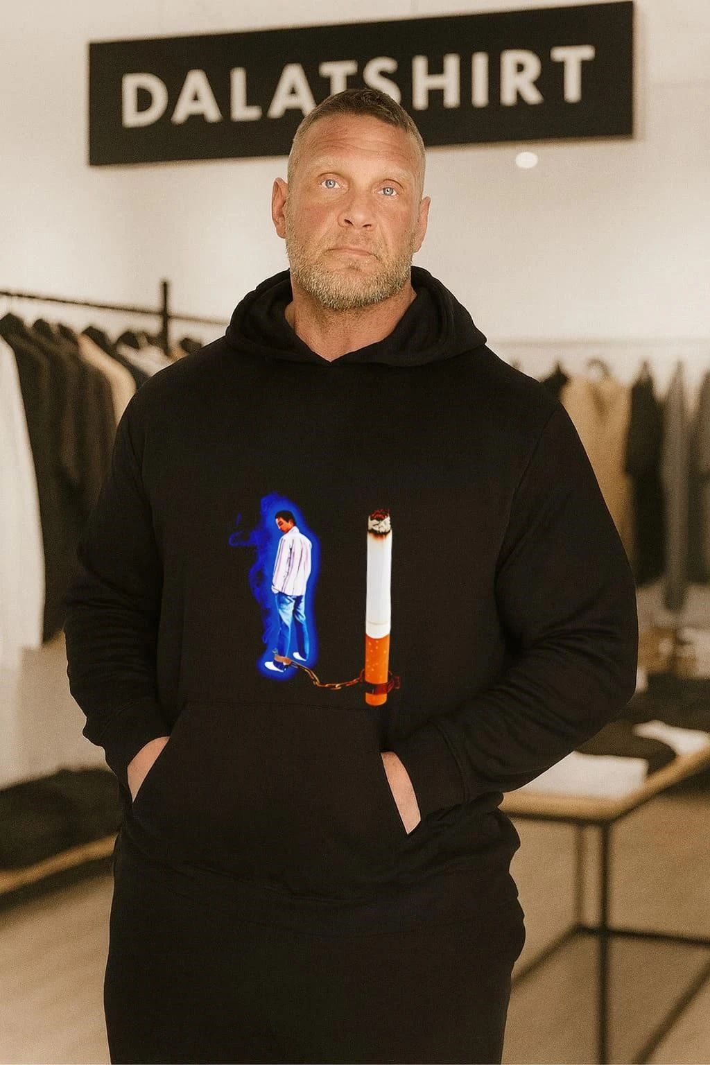 Burning Cigarette Man in Chains shirt