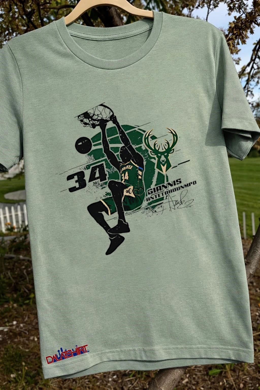 Giannis Antetokounmpo Milwaukee Bucks Silhouette shirt