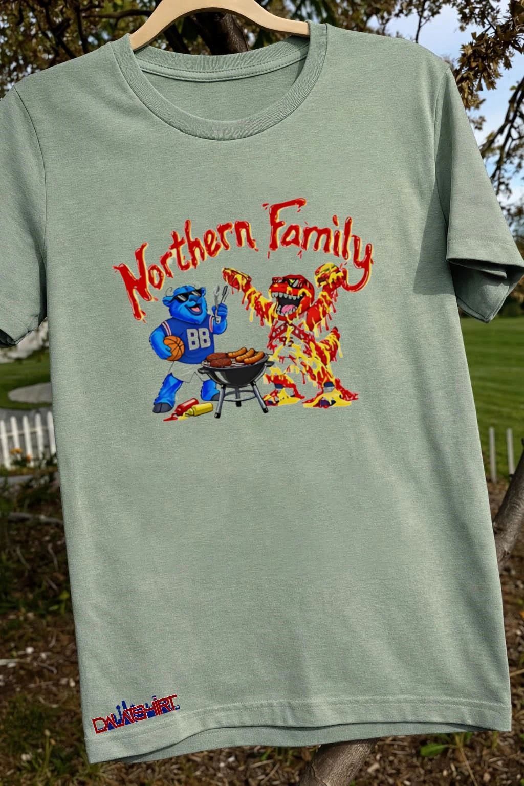 Northern Family Buffalo And Dinosaur Grilling Barbecue shirt