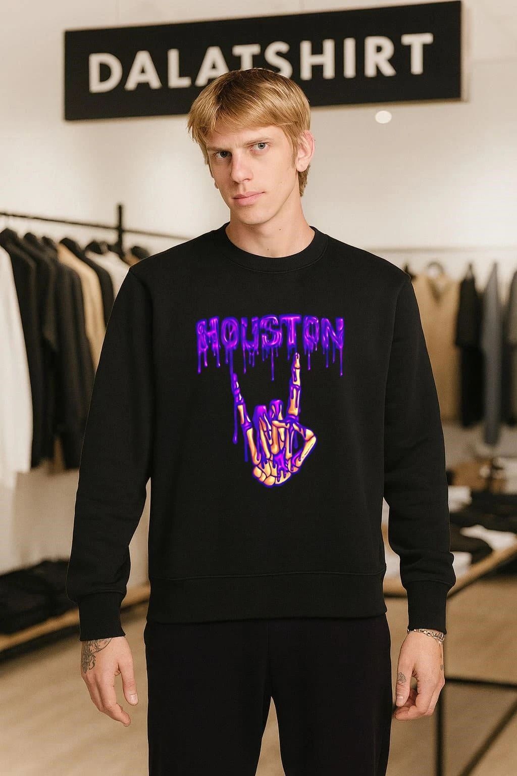 Houston Drip 2026 skeleton hand shirt