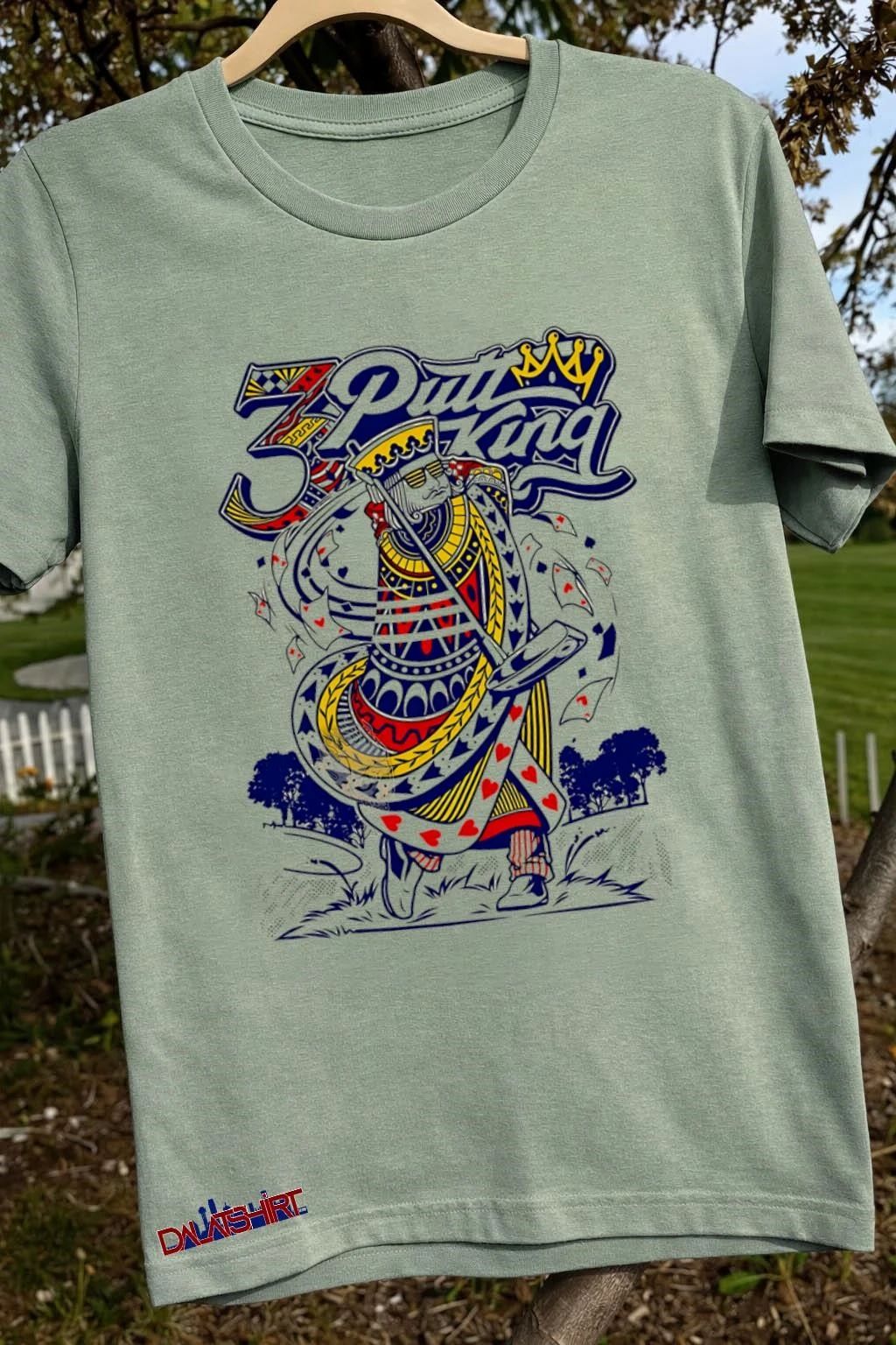 3 Put King Playing Cards Golfer King Of Hearts shirt