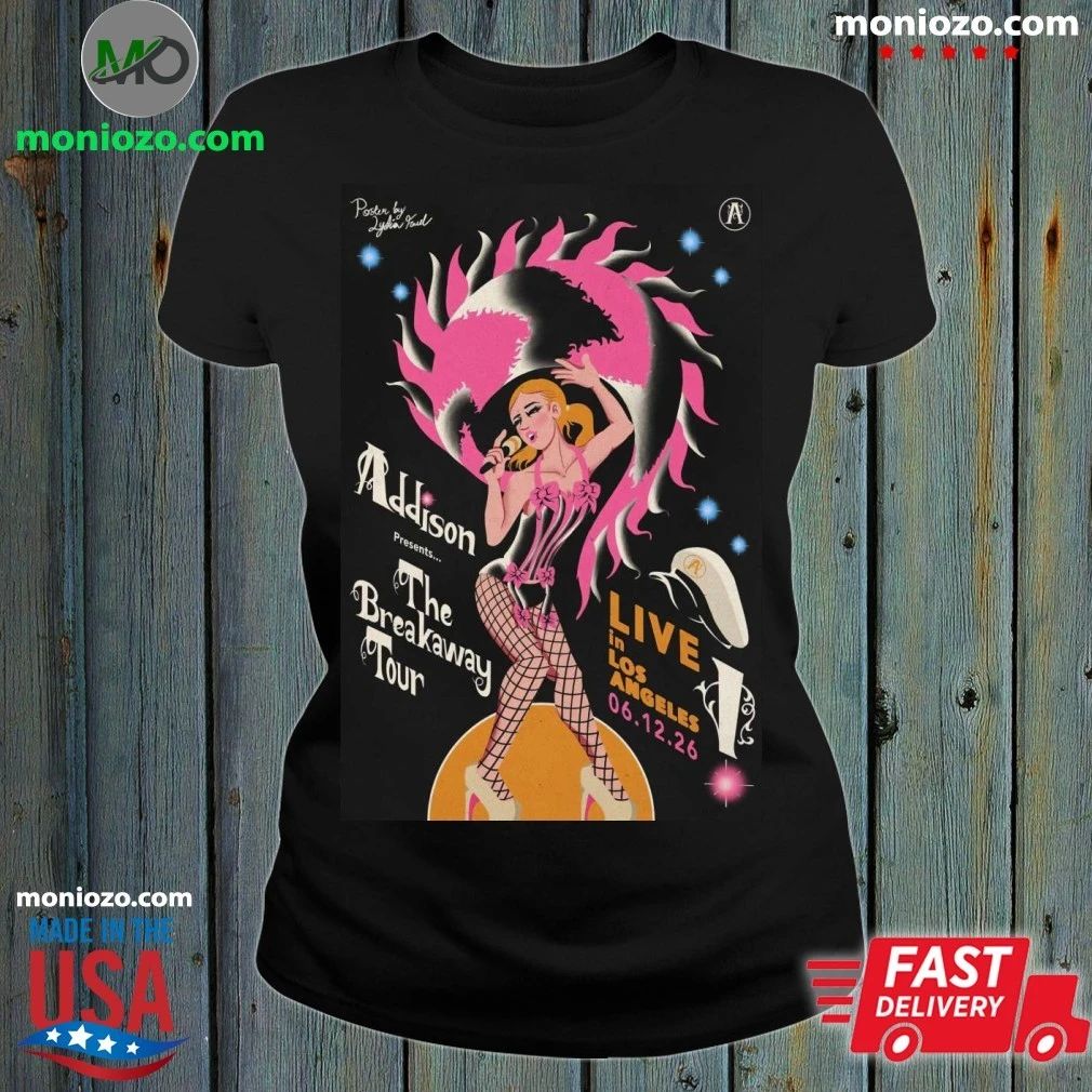 Original Addison Rae The Breakaway Tour 2026 Poster Graphic T-Shirt