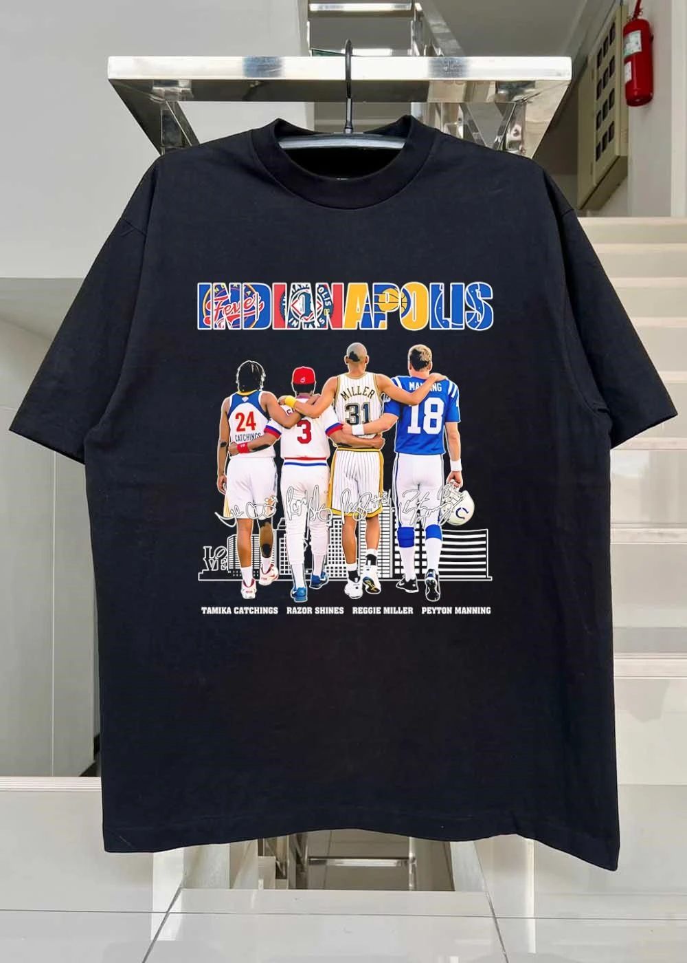 Indianapolis Sports Legends Team Logos T-Shirt
